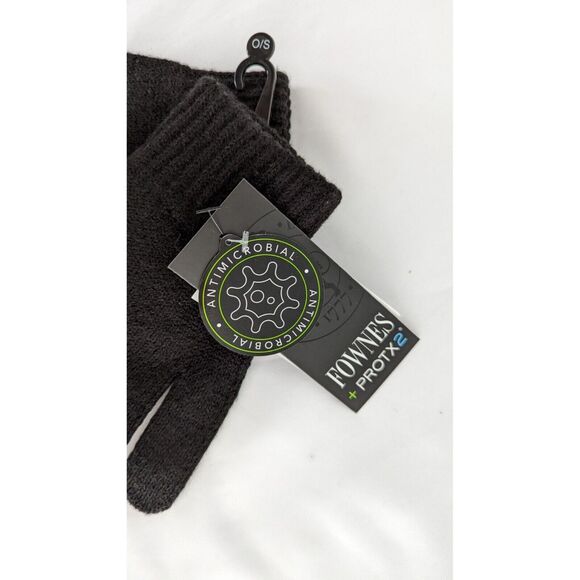 Black Touch Screen Gloves Tech Antimicrobial Protx2 by Fownes - Picture 3 of 10